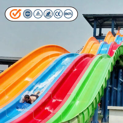 Giá tốt. Sơn vải thủy tinh Rainbow Racing Slide Water Park Thiết bị Bể bơi Slide Over 3 Lane Cho người lớn trò chơi nước 100KG Capacity trực tuyến