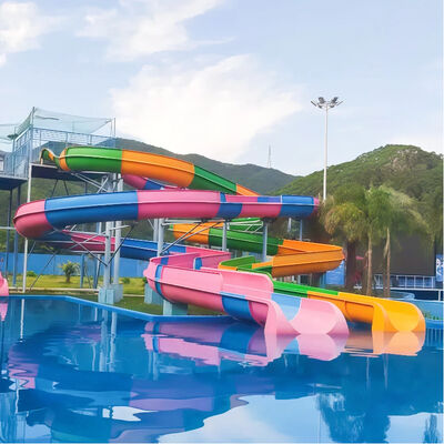 Giá tốt. Commercial Adult Fiberglass Spiral Water Slide Combo Heavy-Duty Anti-Uv cho các công viên giải trí trực tuyến