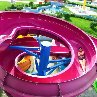 Công viên nước xoắn ốc mở Slide sợi thủy tinh tùy chỉnh dành cho người lớn Đi bộ giải trí Cho sử dụng thương mại