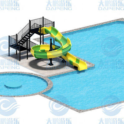 Giá tốt. 2.5m chiều cao mở xoắn ốc trượt nước Thiết bị sợi thủy tinh nhỏ cho các dự án nhà ở khách sạn trực tuyến