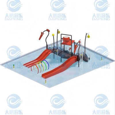 Giá tốt. Thiết bị sân chơi nước 15x12m Sợi thủy tinh Thép kẽm Nhà chơi nước thương mại cho các công viên nước trực tuyến
