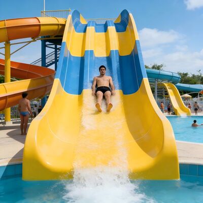 Giá tốt. Bán chạy Mini Rainbow Fiberglass Water Slide Dùng cho Sân chơi ngoài trời Hồ bơi Thương mại ISO trực tuyến