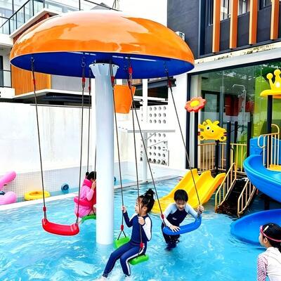 Giá tốt. Thiết bị chơi nước tương tác Sợi thủy tinh thép galvanized nấm Splash Pad cho công viên nước thương mại bể bơi trẻ em trực tuyến