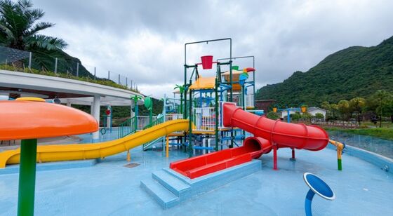 Giá tốt. Cấu trúc sân chơi nước bằng sợi thủy tinh tùy chỉnh với trượt và đài phun nước cho hồ bơi thương mại 1 năm bảo hành trực tuyến