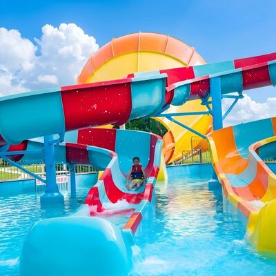 Đường trượt xoắn ốc duy nhất Funnel Water Slide Fiberglass For Commercial Outdoor Aqua Theme Park Hotel Resort Pool