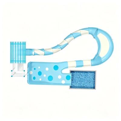 Đường trượt nước bằng sợi thủy tinh tiêu chuẩn mẫu lớn mới dành cho công viên giải trí dưới nước ngoài trời thương mại