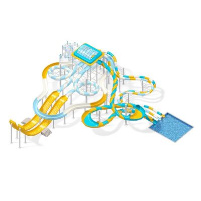 Giá tốt. Thương mại 12m cao nước trượt băng sợi thủy tinh Rainbow màu nước công viên thiết bị trò chơi dành cho người lớn trực tuyến