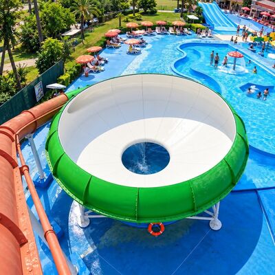 Giá tốt. Space Bowl Water Slide Fiberglass Màu tùy chỉnh cho bể bơi người lớn Công viên nước online