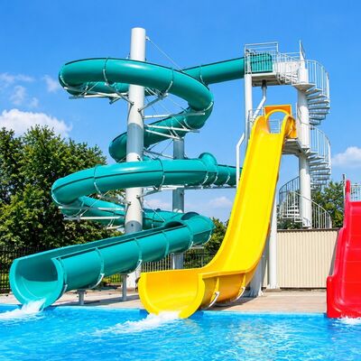 Giá tốt. Cầu trượt nước kết hợp  Cầu trượt sợi thủy tinh tùy chỉnh cho công viên nước hồ bơi có chứng nhận CE online