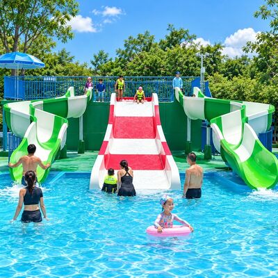 Giá tốt. 3 Cầu trượt nước sợi thủy tinh đa làn cho gia đình, dày 6-10mm cho trẻ em và người lớn online